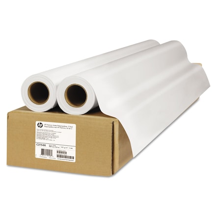 Hp Premium Matte Polypropylene Paper, 2" Core, 42" x 75 ft, Matte White, PK2 C2T54A